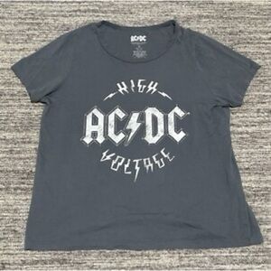 AC/DC High Voltage Gray Short Sleeve Tee